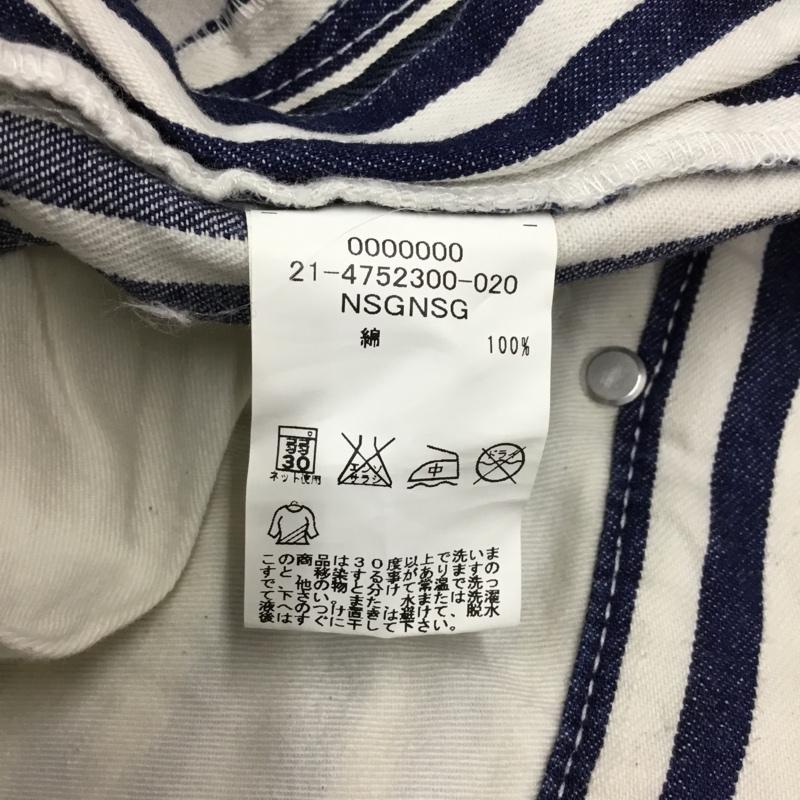 トミー TOMMY パンツ ショートパンツ M ロゴ、文字 X ストライプ 白 / ホワイト / X 青 / ブルー /  メンズ USED 古着 中古 10108740