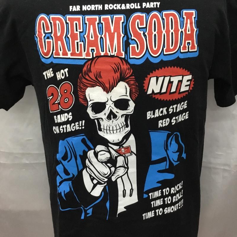 クリームソーダ CREAMSODA Tシャツ 半袖 M プリント 黒 / ブラック /  メンズ USED 古着 中古 10108776