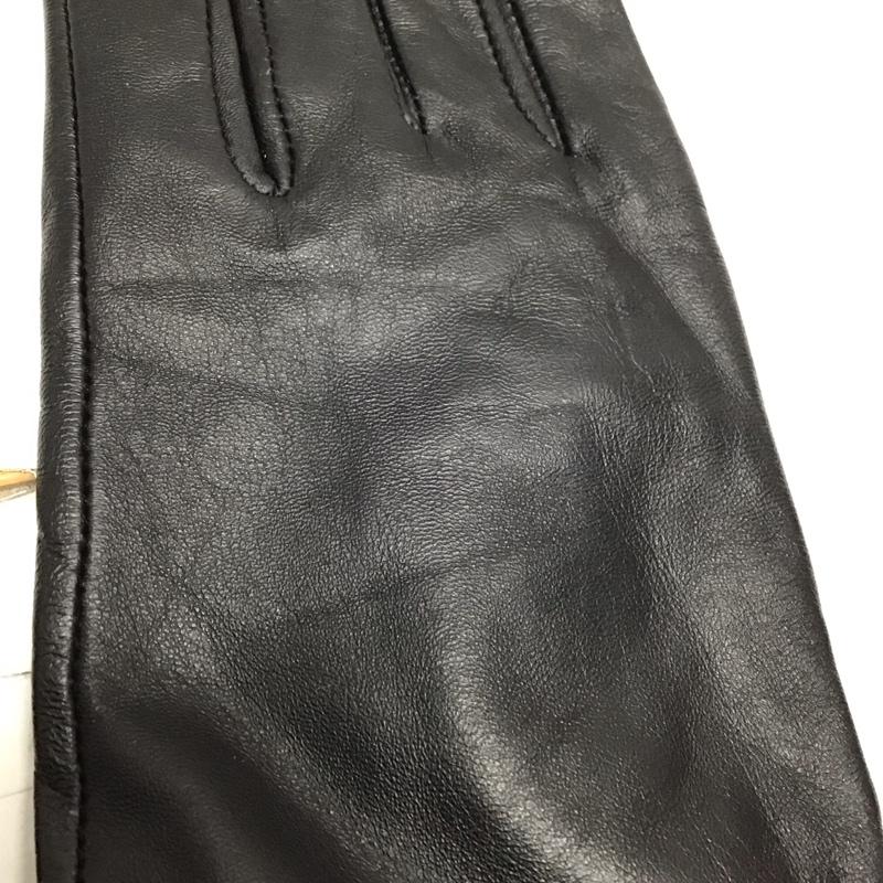 バーブァー Barbour ファッション小物 手袋 LGL0005BK11 レザーグローブ 革手袋 タグ付き チェック 黒 / ブラック /  レディース USED 古着 中古 10118208