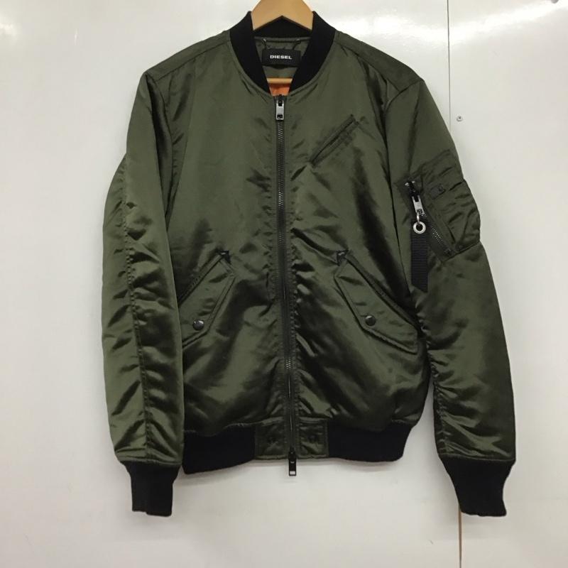 ディーゼル DIESEL ジャケット、上着 ジャンパー、ブルゾン ジップアップジャケット ナイロンジャケット アウター S 無地 カーキ / カーキ /  メンズ USED 古着 中古 10140734