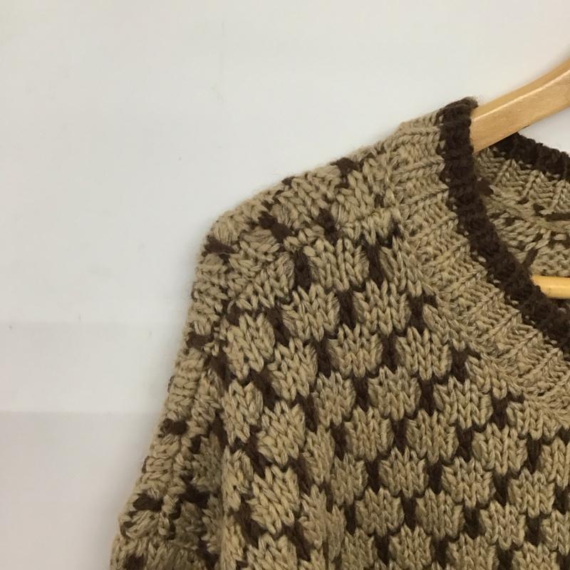 ローリーズファーム LOWRYS FARM カーディガン 長袖 LF621346NT 2WAY柄ショートニットプルオーバーカーディガン 前後着 FREE  ベージュ / ベージュ / X 茶 / ブラウン /  レディース USED 古着 中古 10146383