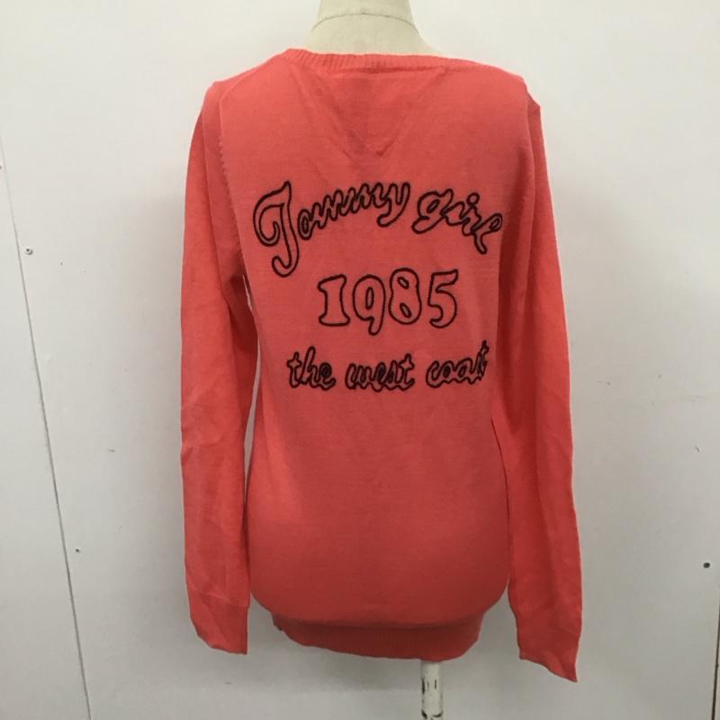 トミーガール tommy girl ニット、セーター 長袖 22-4231206-820 バック刺繍 クルーネック M ロゴ、文字 桃 / ピンク /  レディース USED 古着 中古 10107554