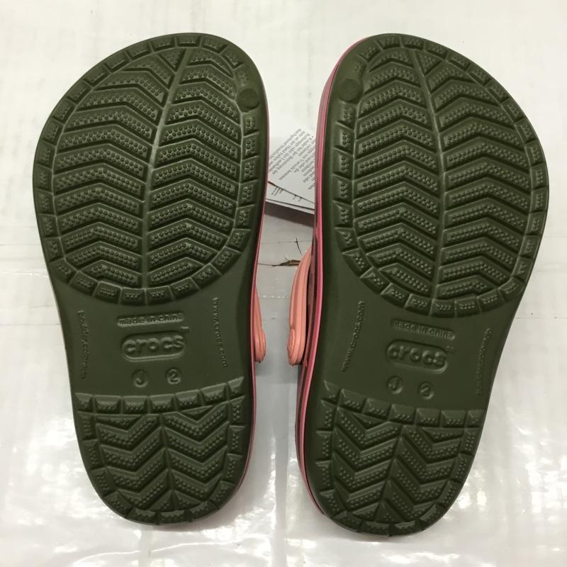 クロックス crocs シューズ シューズ 205532 crocband multi graphic clog 20cm キッズ サンダル 20.0cm カモフラージュ柄・迷彩 マルチカラー / マルチカラー /  ガールズ USED 古着 中古 10110663