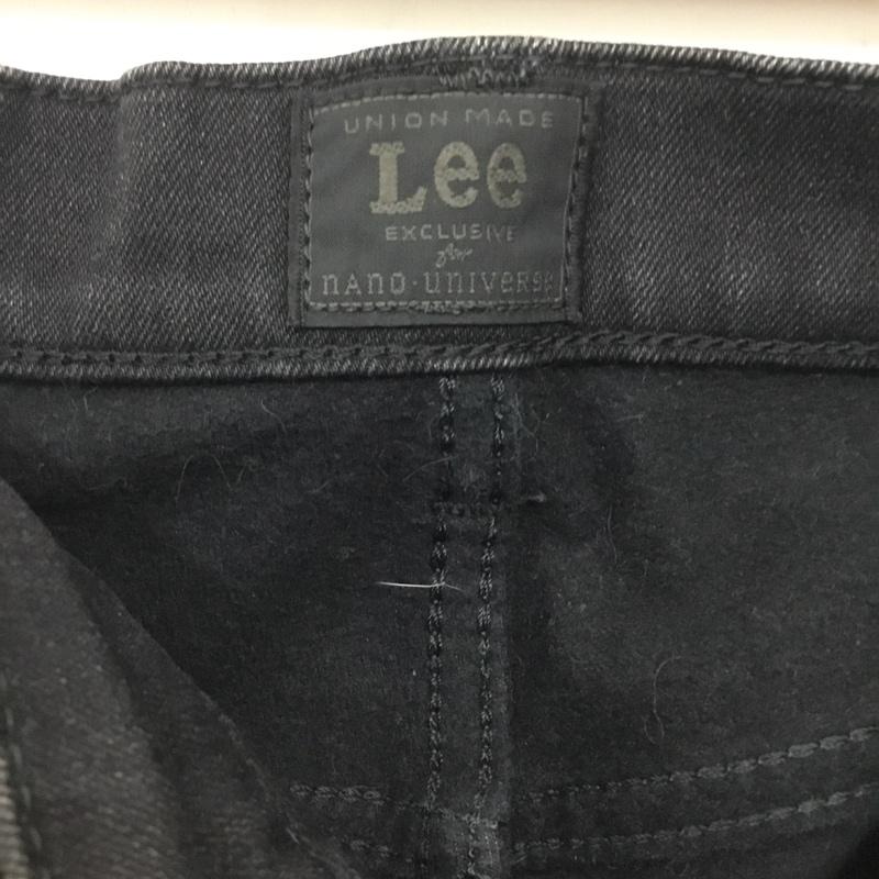 リー Lee パンツ デニム、ジーンズ LB0061 nano universe 日本製 M 無地 黒 / ブラック /  メンズ USED 古着 中古 10115684