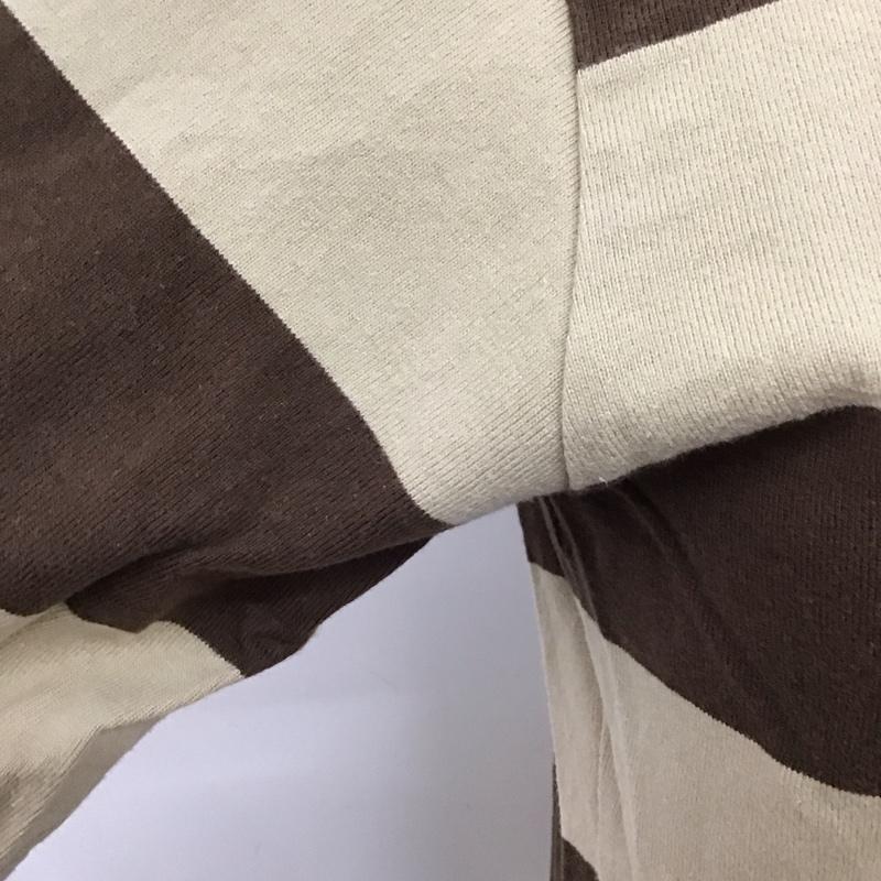 アベイシングエイプ A BATHING APE カットソー 長袖 長袖ポロシャツ カラーシャツ ロングスリーブカットソー XXS ボーダー柄 茶 / ブラウン /  レディース USED 古着 中古 10117497