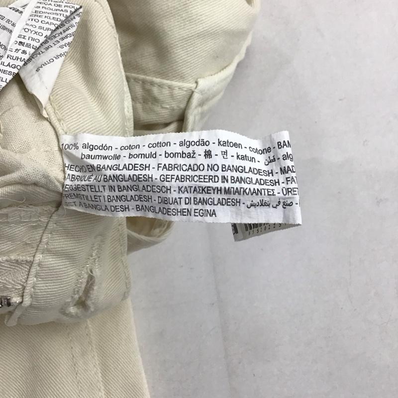 ザラ ZARA パンツ ワークパンツ、ペインターパンツ 5520 225 712 フルレングス 無地 アイボリー / アイボリー /  レディース USED 古着 中古 10129194