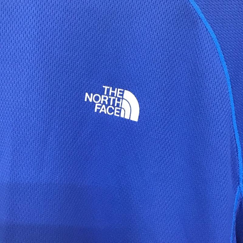 ザノースフェイス THE NORTH FACE Tシャツ 半袖 nt34101 速乾Tシャツ ショートスリーブ ソークールクルー プリントTシャツ M ロゴ、文字 青 / ブルー /  メンズ USED 古着 中古 10130471
