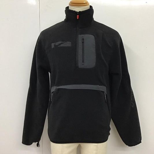 ナイキ NIKE カットソー 長袖 dm1284-010 クォータージップL/Sトップ フリースプルオーバー S ロゴ、文字 黒 / ブラック /  メンズ USED 古着 中古 10120051