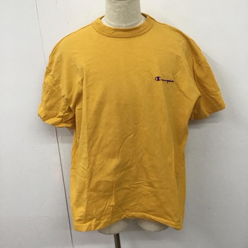 チャンピオン Campion Tシャツ 半袖 L 無地 黄 / イエロー /  メンズ USED 古着 中古 10128256