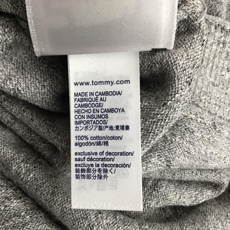 トミーヒルフィガー TOMMY HILFIGER ニット、セーター 長袖 XL 無地 灰 / グレー /  メンズ USED 古着 中古 10128562