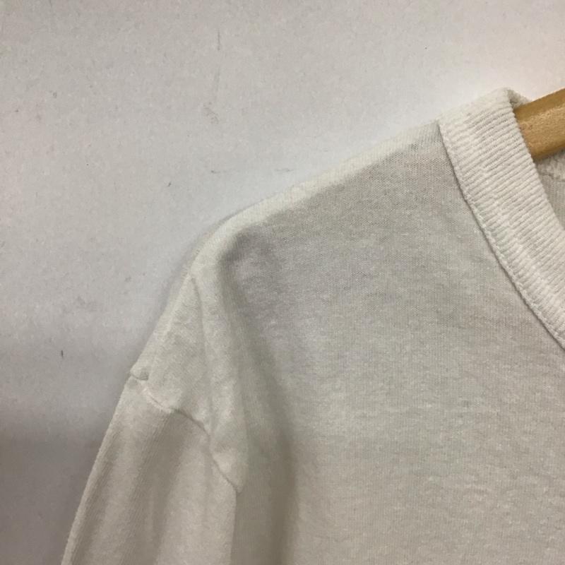 チャンピオン Champion カットソー 長袖 長袖カットソー プリントカットソー クルーネック M プリント 白 / ホワイト /  メンズ USED 古着 中古 10132678