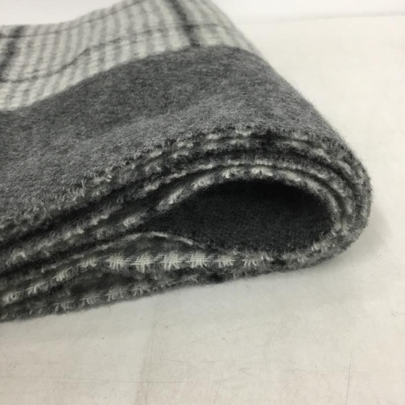 ビューティアンドユース BEAUTY&YOUTH マフラー マフラー カシミヤ フリンジ チェック 灰 / グレー / X ダークグレー / ダークグレー /  メンズ USED 古着 中古 10142732