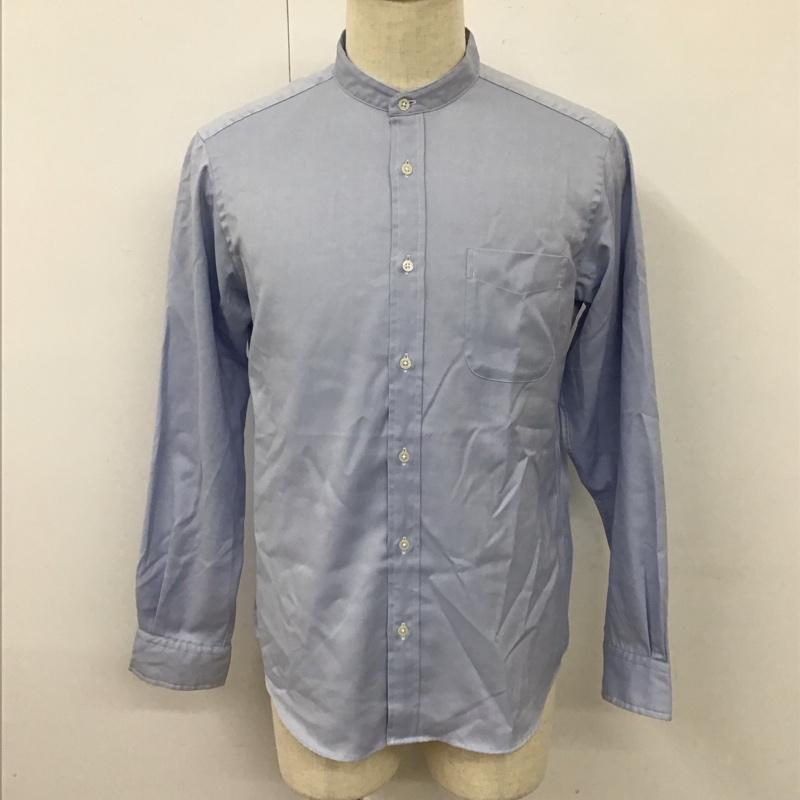 グリーンレーベルリラクシング green label relaxing シャツ、ブラウス 長袖 3211-135-2948 バンドカラー M 無地 水色 / ライトブルー /  メンズ USED 古着 中古 10118325