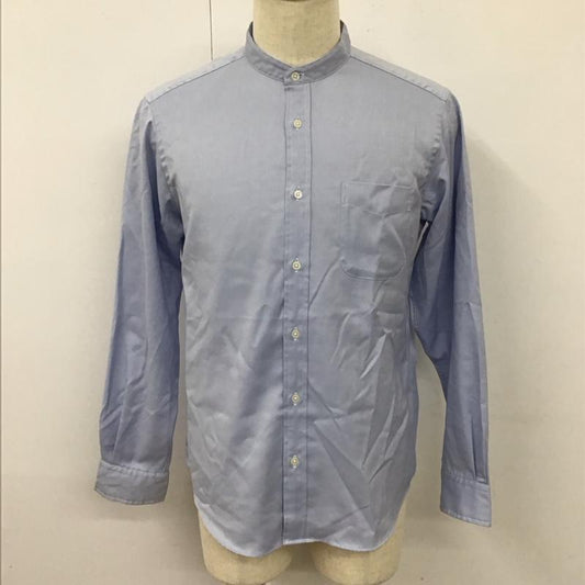 グリーンレーベルリラクシング green label relaxing シャツ、ブラウス 長袖 3211-135-2948 バンドカラー M 無地 水色 / ライトブルー /  メンズ USED 古着 中古 10118325