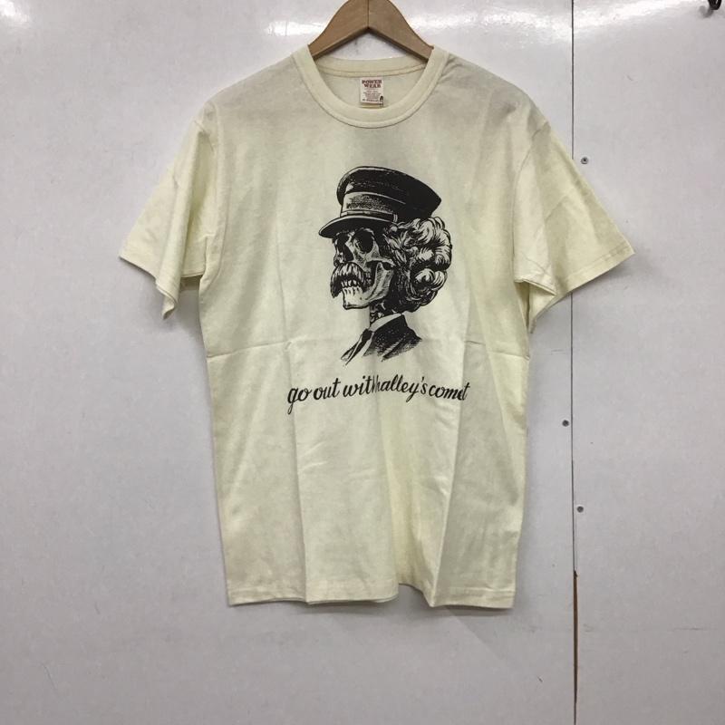 フリーホイーラーズ FREEWHEELERS Tシャツ 半袖 半袖カットソー プリントTシャツ クルーネックカットソー M プリント アイボリー / アイボリー /  メンズ USED 古着 中古 10140483
