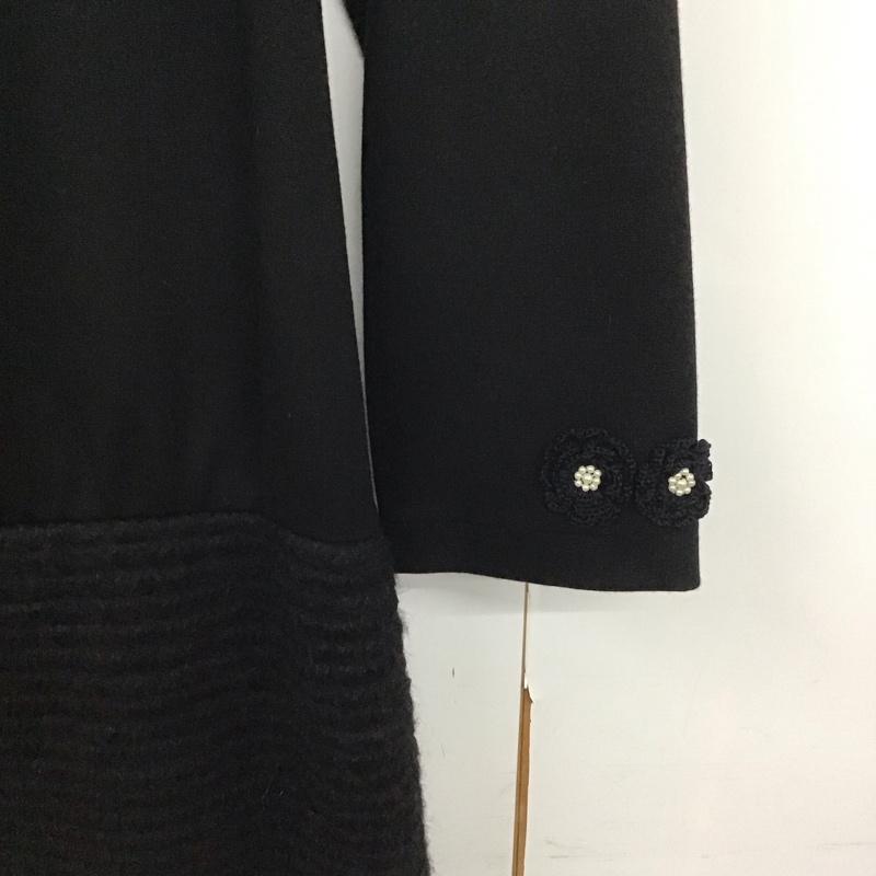 インゲボルグ INGEBORG ワンピース ロングスカート 長袖ロングワンピース フレアスカート 3 無地 黒 / ブラック /  レディース USED 古着 中古 10142655