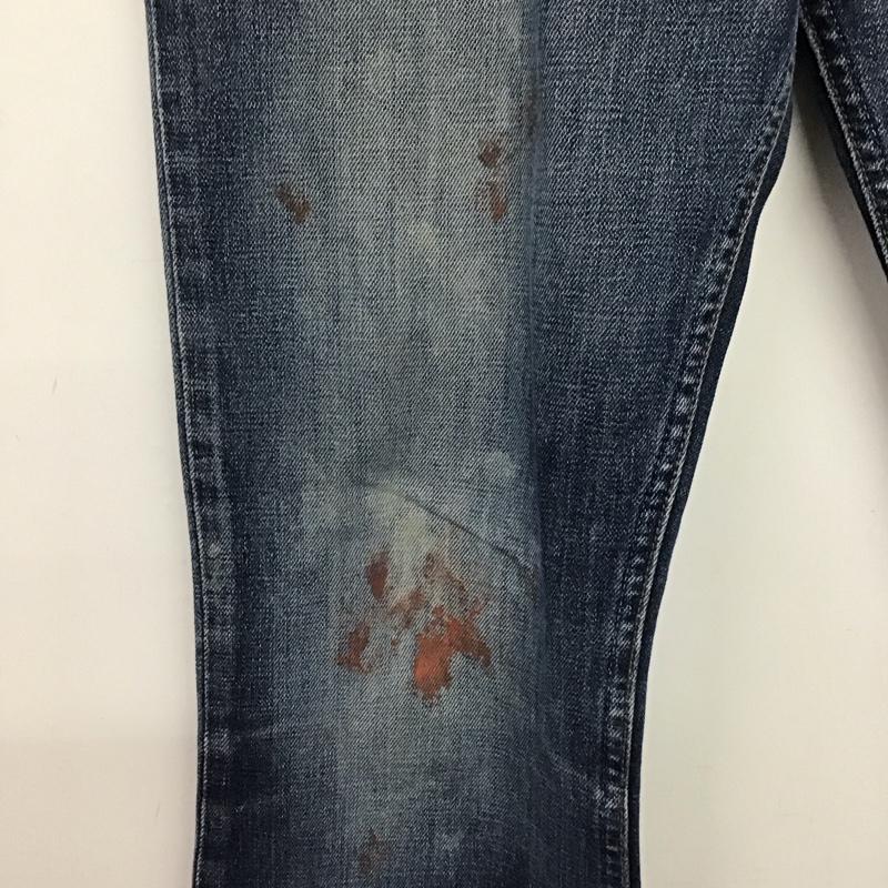 リーバイストラウスアンドコー Levi Strauss & co. パンツ デニム、ジーンズ デニムパンツ スリムパンツ カジュアルパンツ フレアパンツ 32インチ ダメージ加工 インディゴ / インディゴ /  メンズ USED 古着 中古 10135715