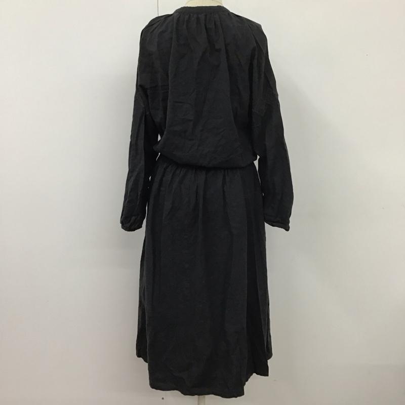 アイテムズ アーバンリサーチ ITEMS URBAN RESEARCH ワンピース ロングスカート WH84-26N003 長袖 FREE 刺繍 黒 / ブラック /  レディース USED 古着 中古 10113860