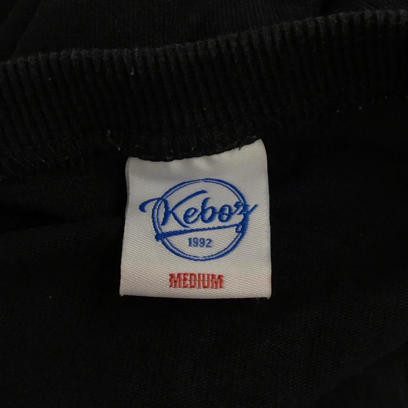 ケボズ KEBOZ カットソー 半袖 半袖カットソー プリントTシャツ クルーネックカットソー 半袖スウェット M ロゴ、文字 黒 / ブラック /  メンズ USED 古着 中古 10119432
