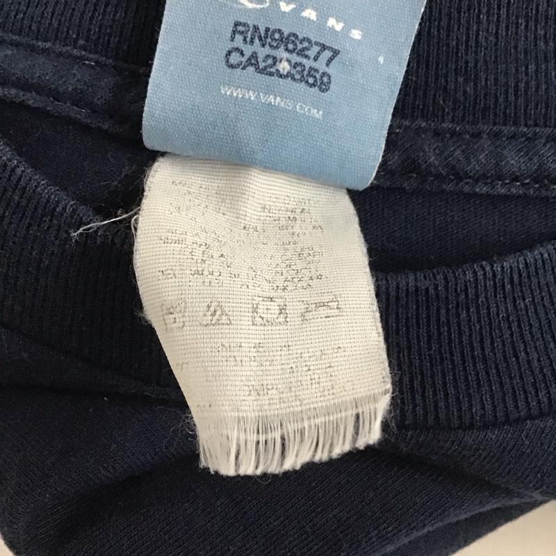 バンズ VANS Tシャツ 半袖 半袖カットソー プリントTシャツ クルーネックカットソー ロゴ、文字 紺 / ネイビー /  メンズ USED 古着 中古 10140144