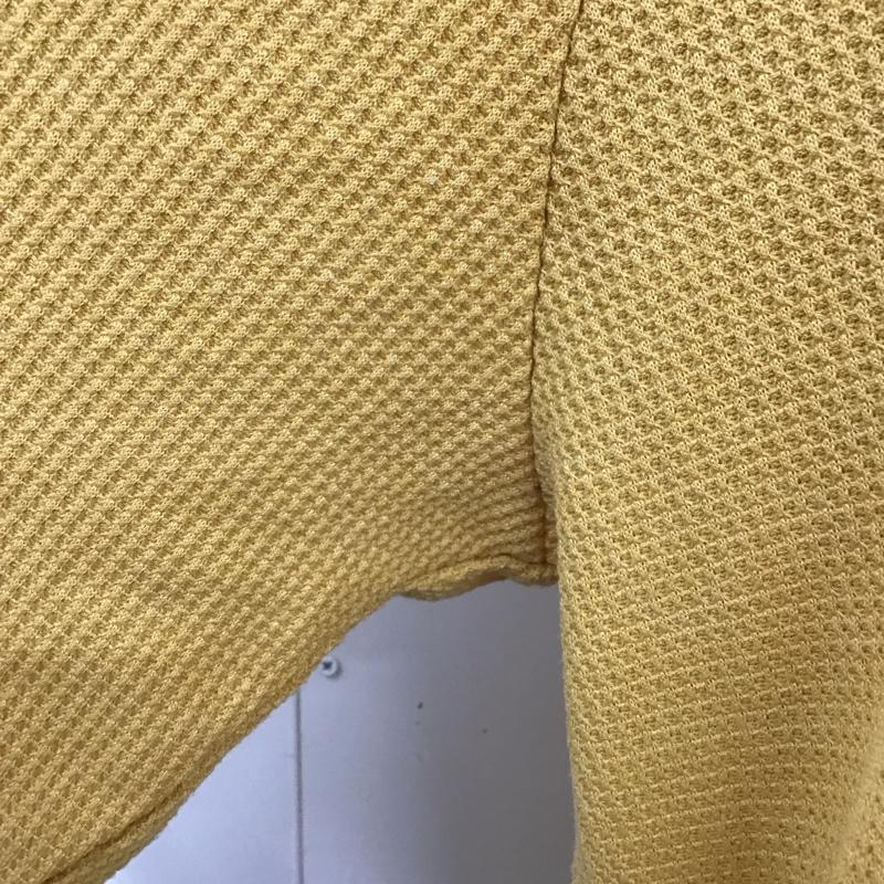 メルロー merlot ワンピース ロングスカート ワッフル サーマル 長袖 前開き 無地 黄 / イエロー /  レディース USED 古着 中古 10114970
