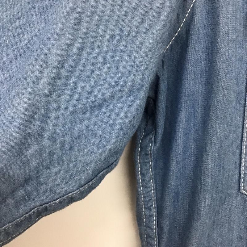 グリーンレーベルリラクシング green label relaxing シャツ、ブラウス 長袖 長袖シャツ カラーシャツ ポケットシャツ 長袖カットソー チェックシャツ S 無地 インディゴ / インディゴ /  メンズ USED 古着 中古 10117642