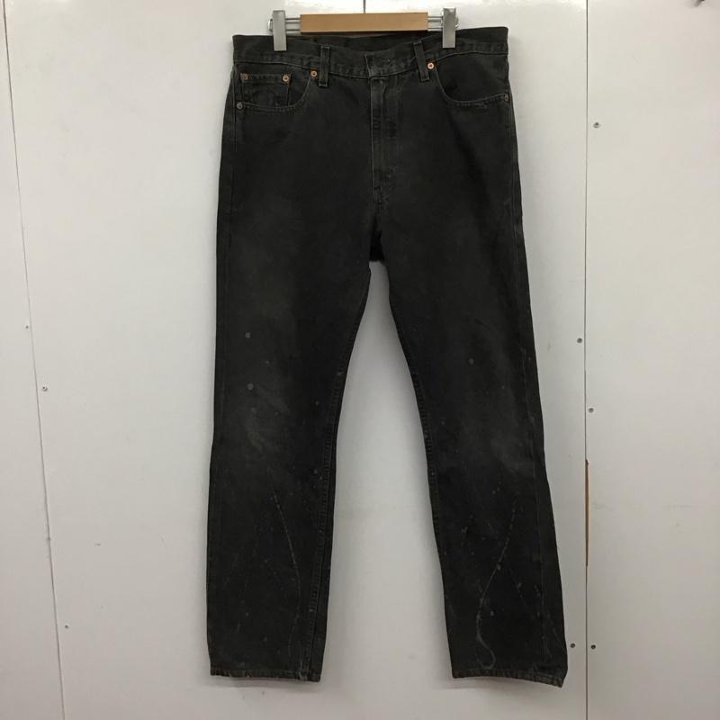 リーバイストラウスアンドコー Levi Strauss & co. パンツ デニム、ジーンズ デニムパンツ ワイドパンツ カジュアルパンツ 35インチ ダメージ加工 黒 / ブラック /  メンズ USED 古着 中古 10137241