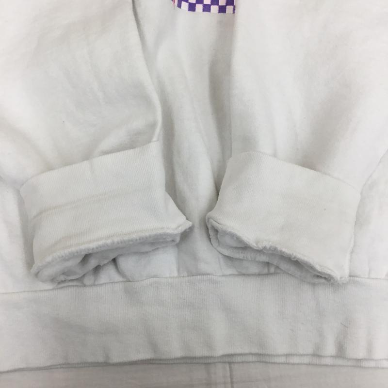 ユーズドクロージング used clothes トレーナー 長袖 USA製 M 花柄 白 / ホワイト /  レディース USED 古着 中古 10142211