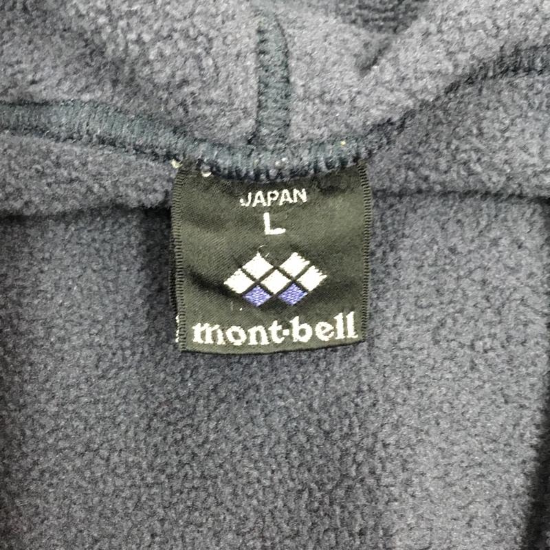 モンベル mont-bell ジャケット、上着 ジャケット、ブレザー 1106395 クリマプラス 200 ウォームアップパーカ フリース L ロゴ、文字 紺 / ネイビー /  メンズ USED 古着 中古 10121264