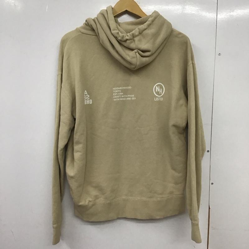 ウィンダンシー WIND AND SEA パーカー 長袖 211elwsn-csm01s NEIGHBORHOOD 21SS ロゴプリントプルオーバースウェットパーカー S ロゴ、文字 ベージュ / ベージュ /  メンズ USED 古着 中古 10148754