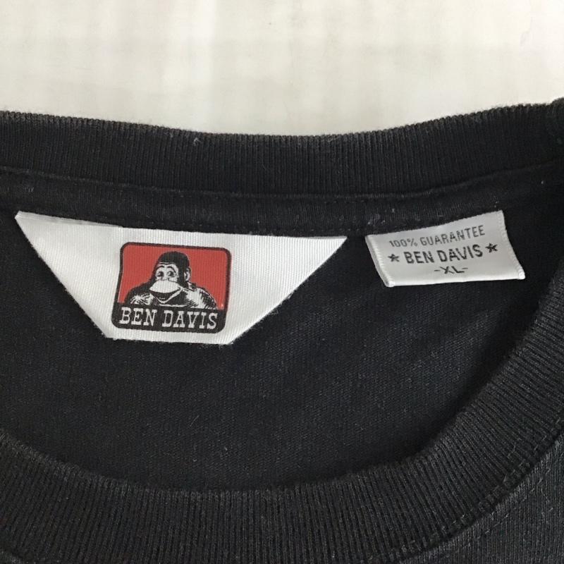 ベンデイビス BEN DAVIS Tシャツ 半袖 C-0580906 コットン クルーネック バックプリント XL ロゴ、文字 黒 / ブラック /  メンズ USED 古着 中古 10119690