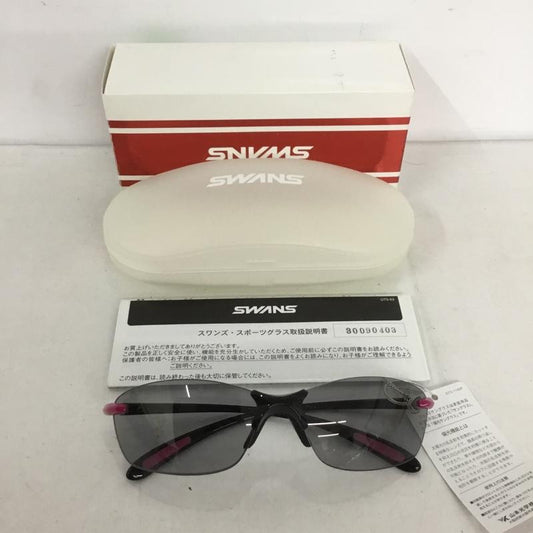 スワンズ Swans めがね・サングラス サングラス SALF-0053 スポーツサングラス 箱有 ロゴ、文字 黒 / ブラック / X 桃 / ピンク /  メンズ USED 古着 中古 10140874