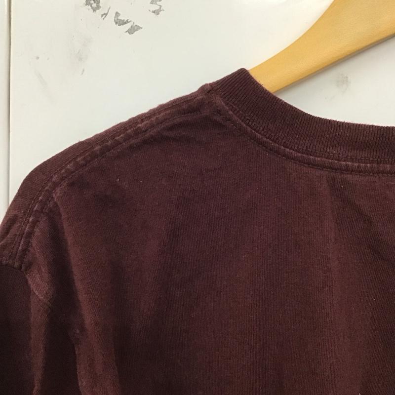 カーハート Carhartt カットソー 長袖 長袖カットソー プリントカットソー クルーネック S ロゴ、文字 えんじ / ワインレッド /  メンズ USED 古着 中古 10128732