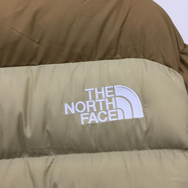 ザノースフェイス THE NORTH FACE ジャケット、上着 ダウンジャケット NF0A852FQV3-L L ロゴ、文字 茶 / ブラウン / X ベージュ / ベージュ /  メンズ USED 古着 中古 10137893