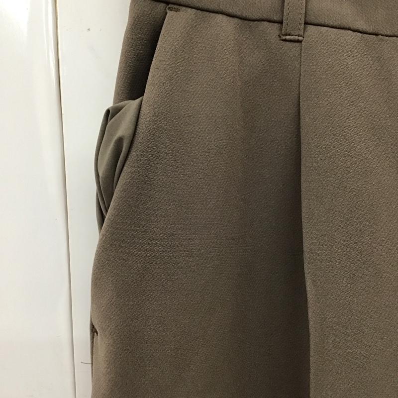 ナチュラルビューティーベーシック NATURAL BEAUTY BASIC パンツ スラックス 017-0230518 センタープレス ベルト付き タグ付き M 無地 灰 / グレー /  レディース USED 古着 中古 10115868