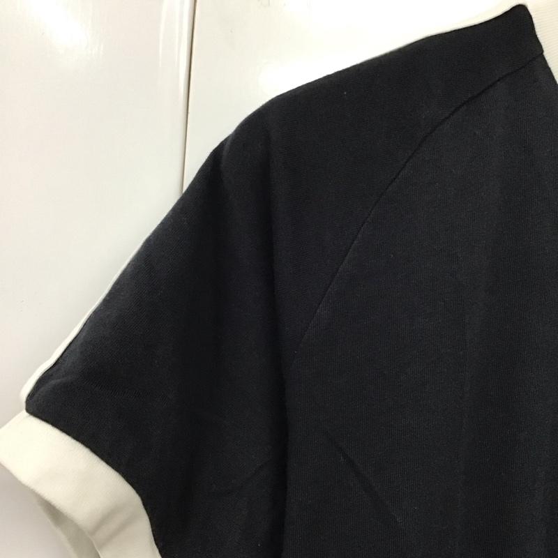 アディダス adidas Tシャツ 半袖 cw1202 スリーストライプスTシャツ 半袖カットソー クルーネックカットソー M ロゴ、文字 黒 / ブラック /  メンズ USED 古着 中古 10130316