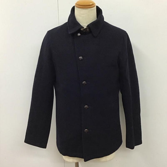 ソフネット SOPHNET. コート コート一般 ショートコート ピーコート アウター ジャケット L 無地 紺 / ネイビー /  メンズ USED 古着 中古 10114410