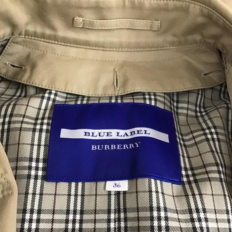 バーバリーブルーレーベル BURBERRY BLUE LABEL コート トレンチコート 36 無地 ベージュ / ベージュ /  レディース USED 古着 中古 10108501