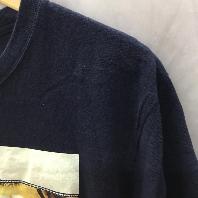 クイックシルバー Quiksilver Tシャツ 半袖 L プリント 紺 / ネイビー /  メンズ USED 古着 中古 10110627