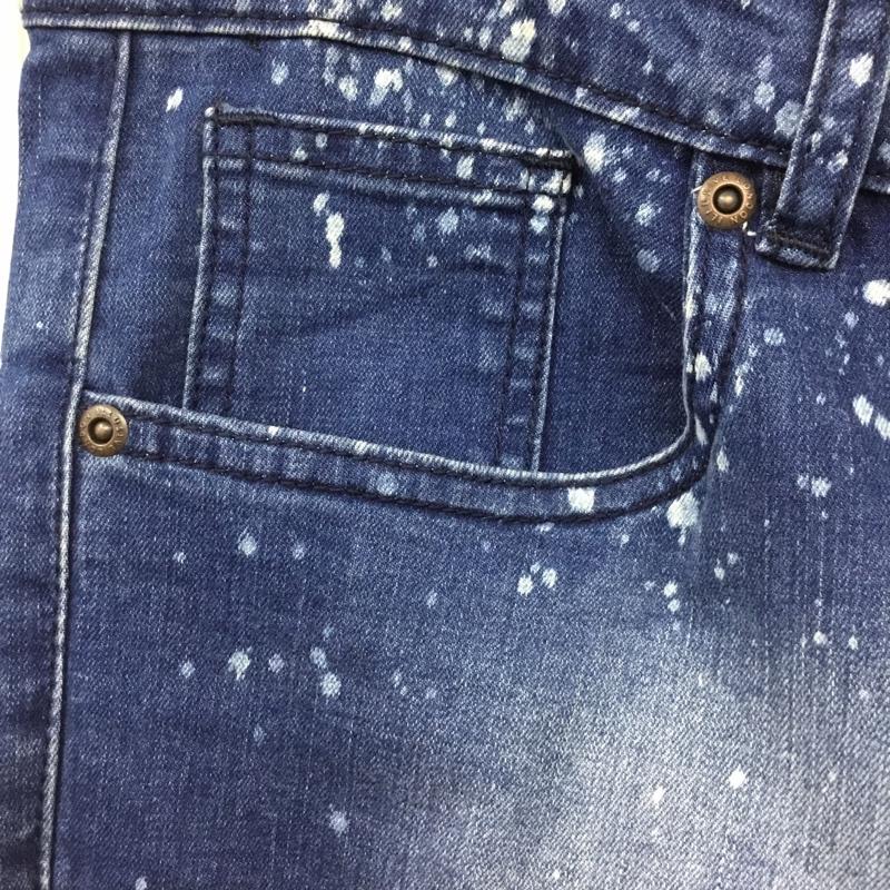 イルシブロンドン ILLUSIVE LONDON パンツ デニム、ジーンズ デニムパンツ スリムパンツ ダメージ加工パンツ ストレッチパンツ XL ダメージ加工 インディゴ / インディゴ /  メンズ USED 古着 中古 10117701