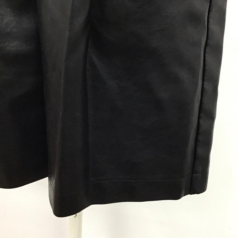 ダブル シー WC パンツ ショートパンツ wc22sp04-l0012 フェイクレザータックショートパンツ FREE 無地 黒 / ブラック /  レディース USED 古着 中古 10122264