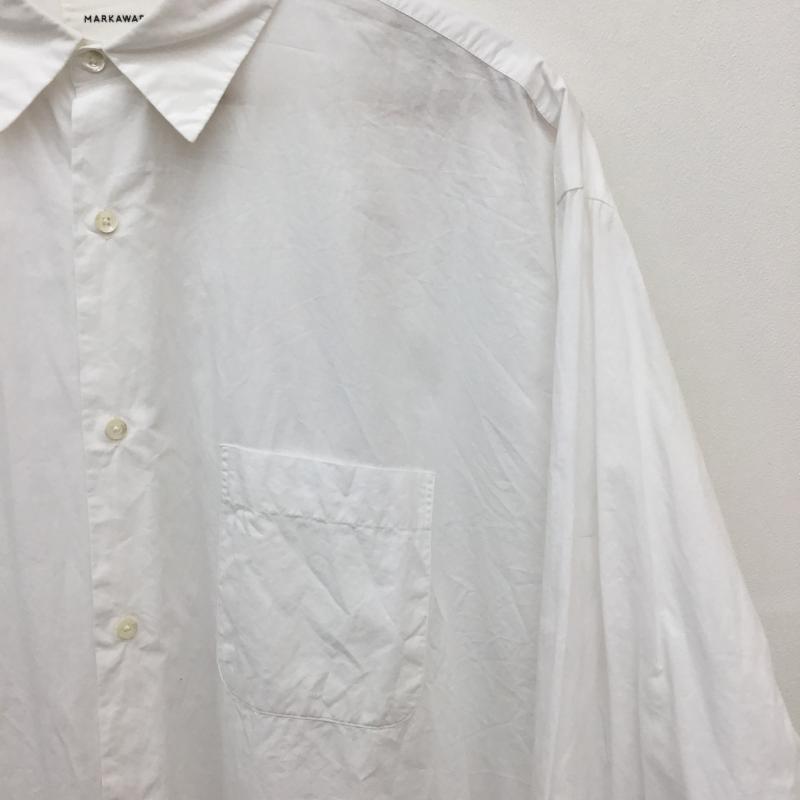 マーカ marka シャツ、ブラウス 長袖 MARKAWARE 18SS コンフォートフィット レギュラーカラーシャツ マーカウェア REGULAR COLLAR SHIRTS COMFORT FIT A18A-09SH03C 2号 無地 白 / ホワイト /  メンズ USED 古着 中古 10128184