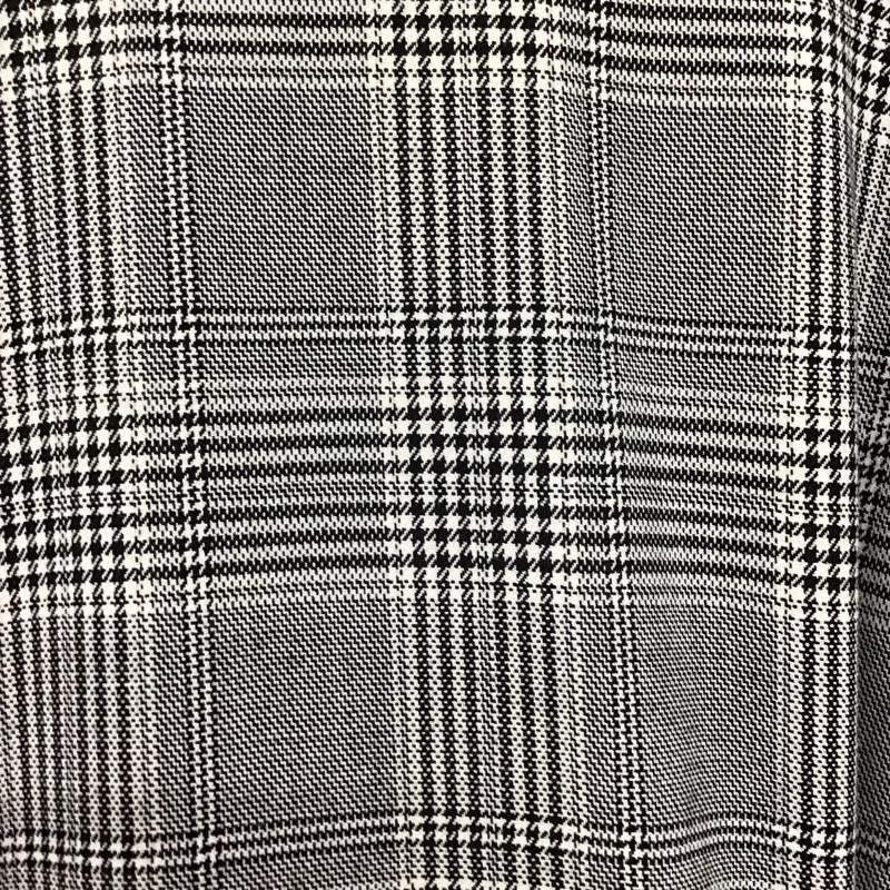 ザラウーマン ZARA WOMAN ワンピース ロングスカート 長袖ロングワンピース タイトワンピース カジュアルワンピース S チェック 白 / ホワイト / X 黒 / ブラック /  レディース USED 古着 中古 10147095