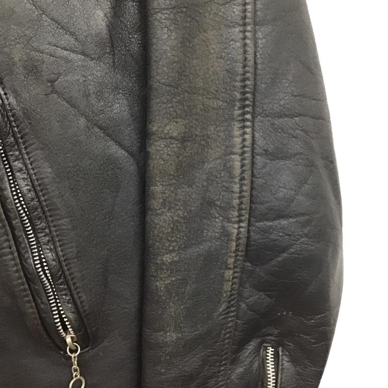 古着 USED ジャケット、上着 ジャンパー、ブルゾン レザージャケット ライダースジャケット アウター M 無地 黒 / ブラック /  メンズ USED 古着 中古 10148201