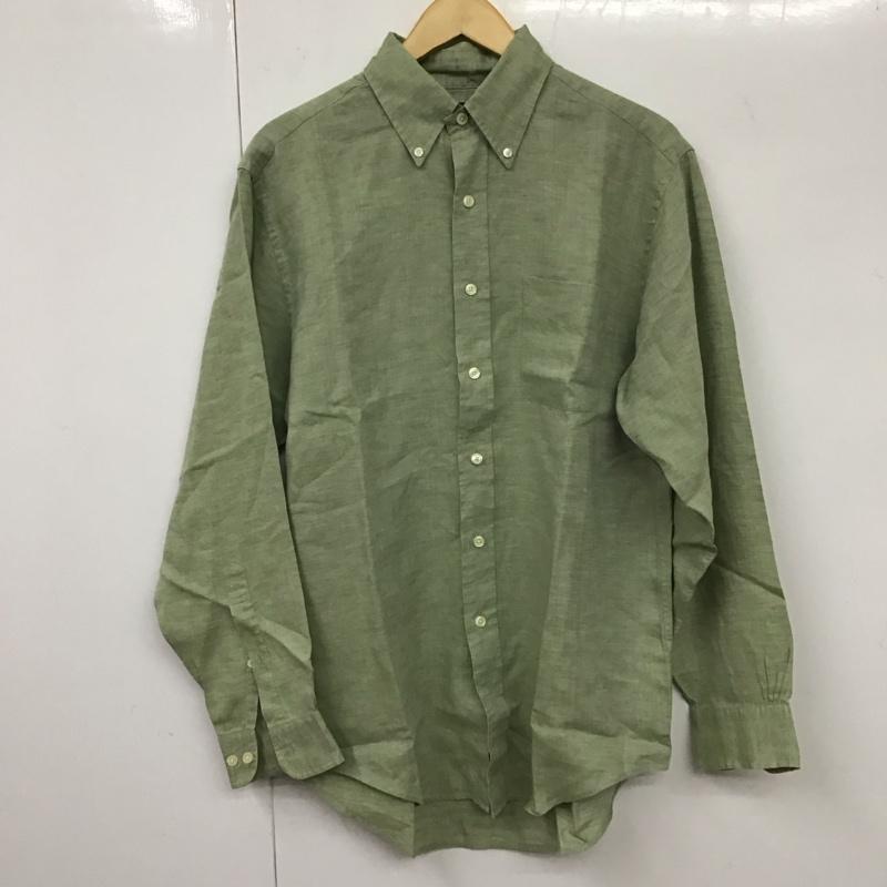 ブルックスブラザーズ BROOKS BROTHERS シャツ、ブラウス 長袖 ボタンダウンシャツ M 無地 カーキ / カーキ /  メンズ USED 古着 中古 10131426