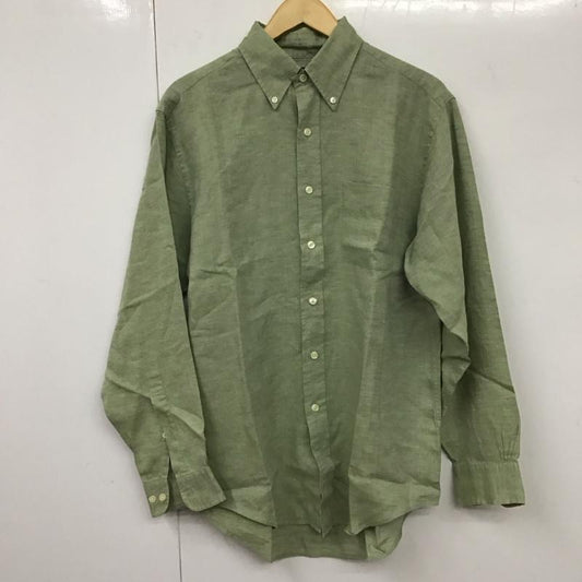 ブルックスブラザーズ BROOKS BROTHERS シャツ、ブラウス 長袖 ボタンダウンシャツ M 無地 カーキ / カーキ /  メンズ USED 古着 中古 10131426
