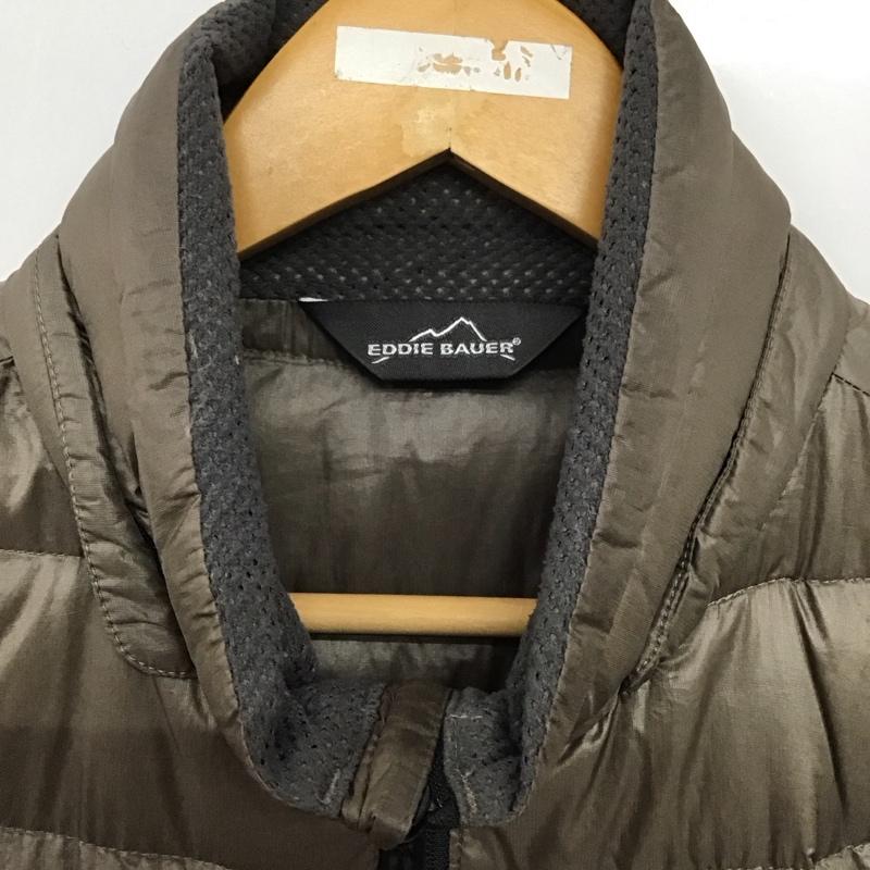 エディーバウアー Eddie Bauer ジャケット、上着 ジャンパー、ブルゾン ジップアップジャケット ナイロンジャケット アウター ダウンジャケット S ロゴ、文字 茶 / ブラウン /  メンズ USED 古着 中古 10141253