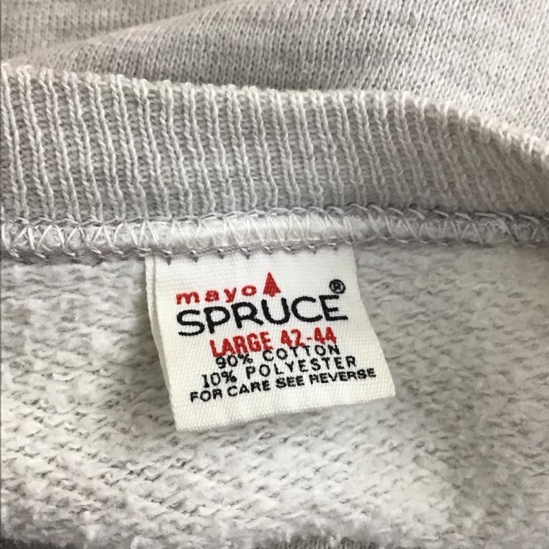 スプルース SPRUCE トレーナー 半袖 半袖スウェットカットソー クルーネックカットソー ラグラン 60s L ロゴ、文字 灰 / グレー /  メンズ USED 古着 中古 10119236