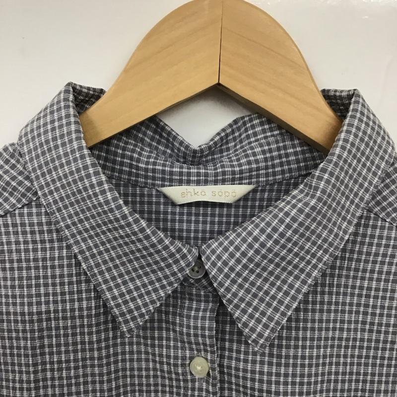 エヘカソポ ehka sopo シャツ、ブラウス 長袖 FREE チェック マルチカラー / マルチカラー /  レディース USED 古着 中古 10131036