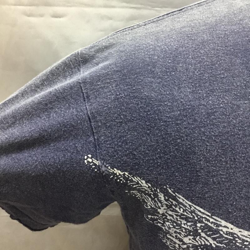 プレッジ Pledge Tシャツ 半袖 半袖カットソー プリントTシャツ クルーネックカットソー 46 プリント 紺 / ネイビー /  メンズ USED 古着 中古 10114587